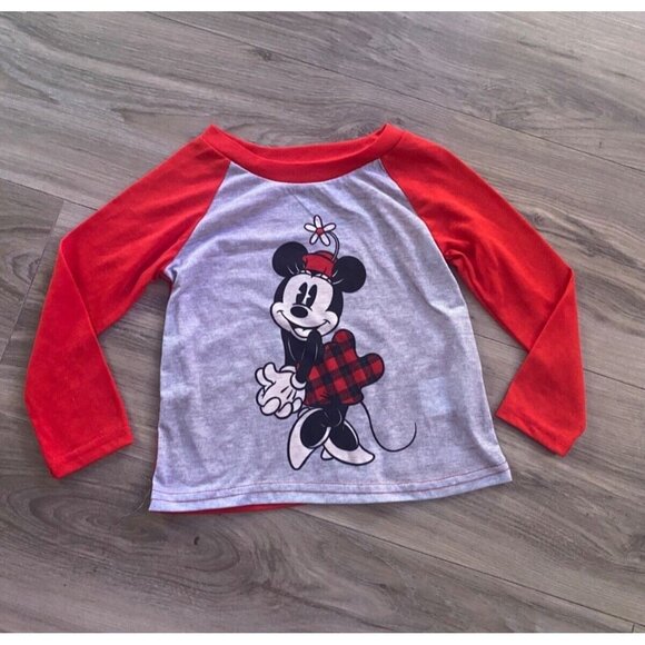 Disney Pajamas Top Minnie Mouse 100% Polyester Flame Resistant 3T - Picture 1 of 9